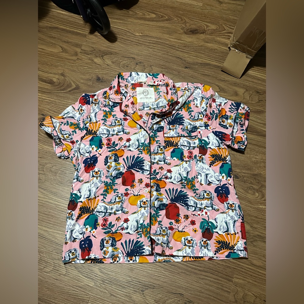 PrintFresh pajama short sleeve top🩷
